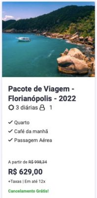 pacote para Florianopolis