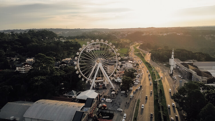 roda gigante canela vista 360 graus